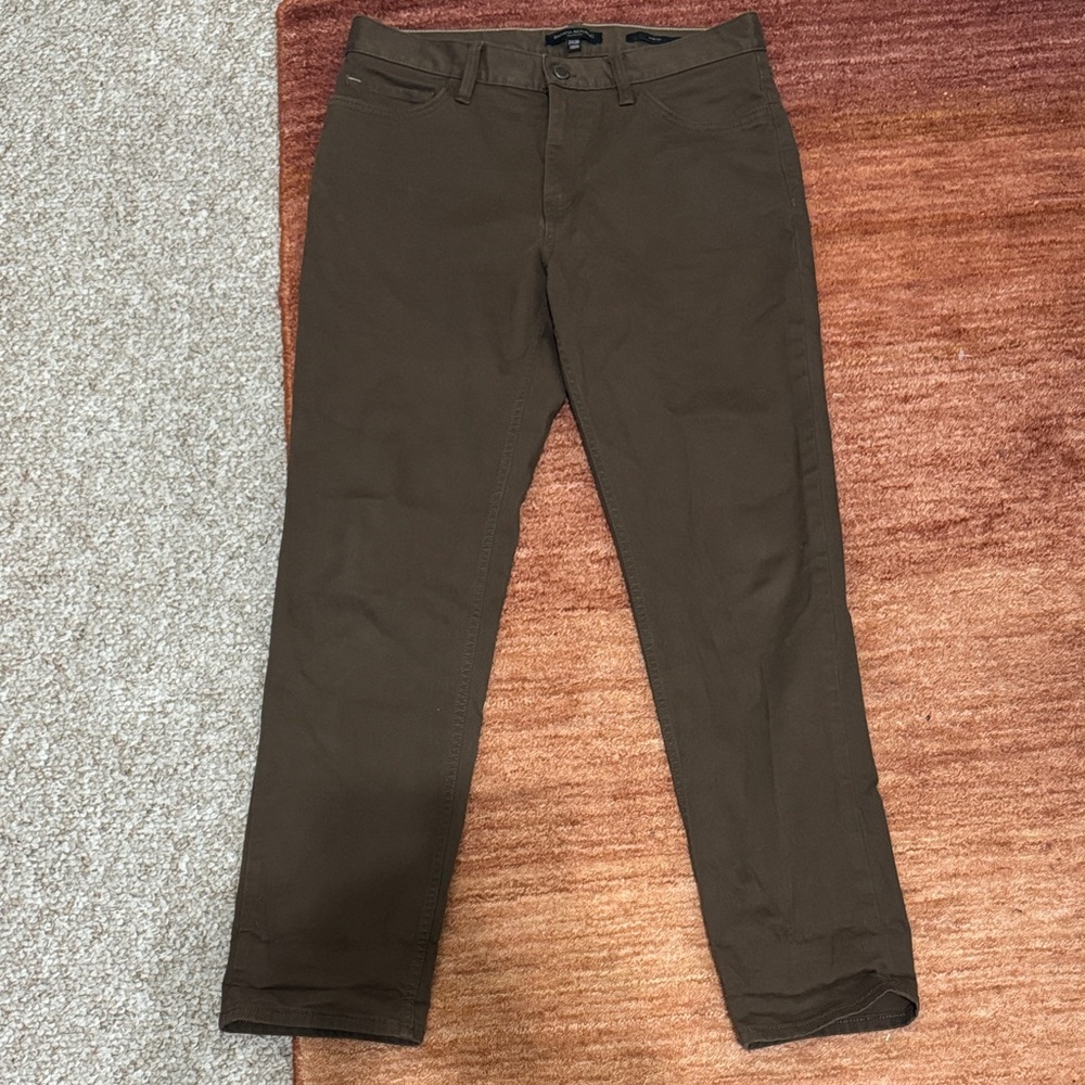 Banana Republic Men's Brown Slim Chinos